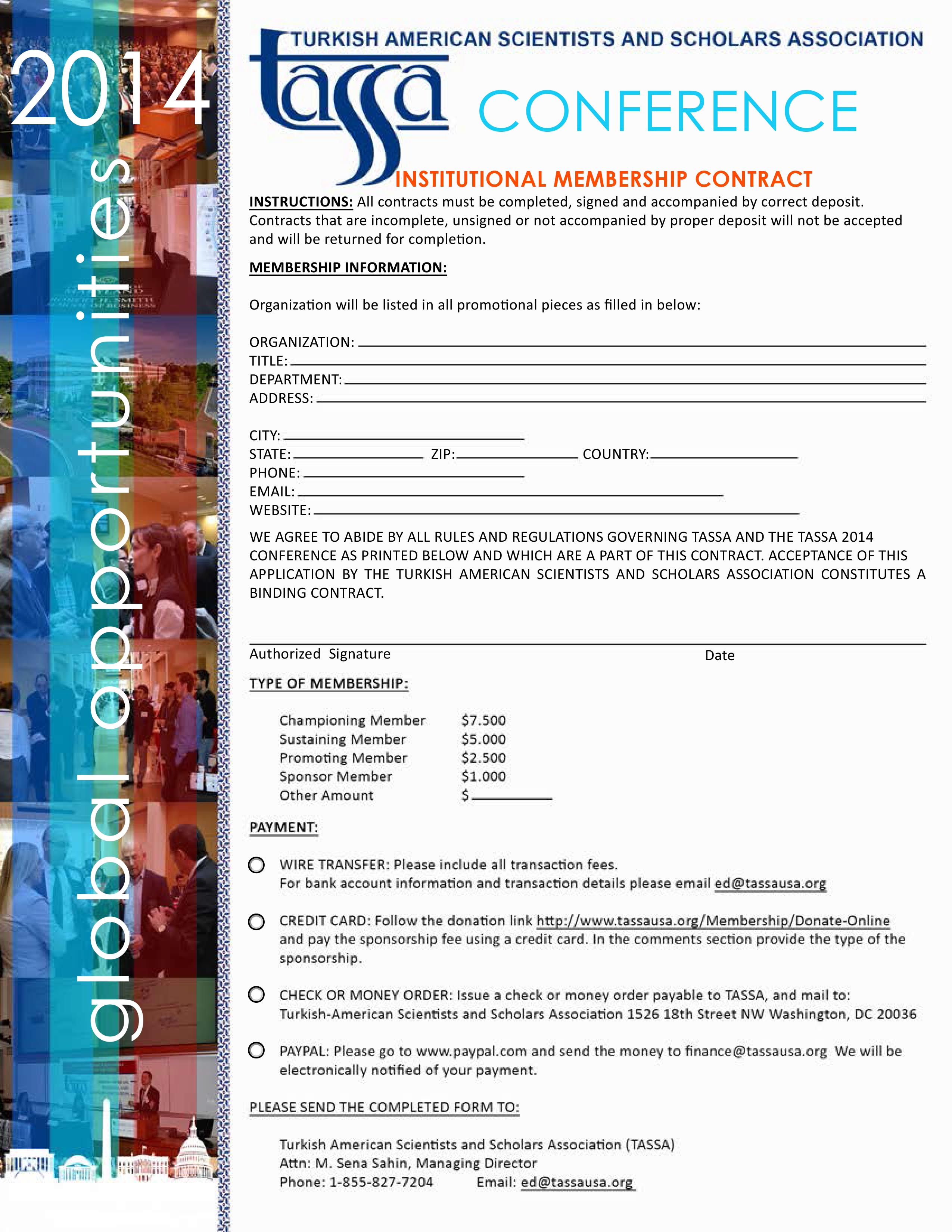 Please Click to Download Institutional Membership Contract